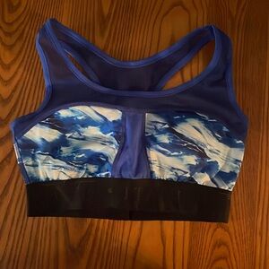 Tie dye blue sports bra